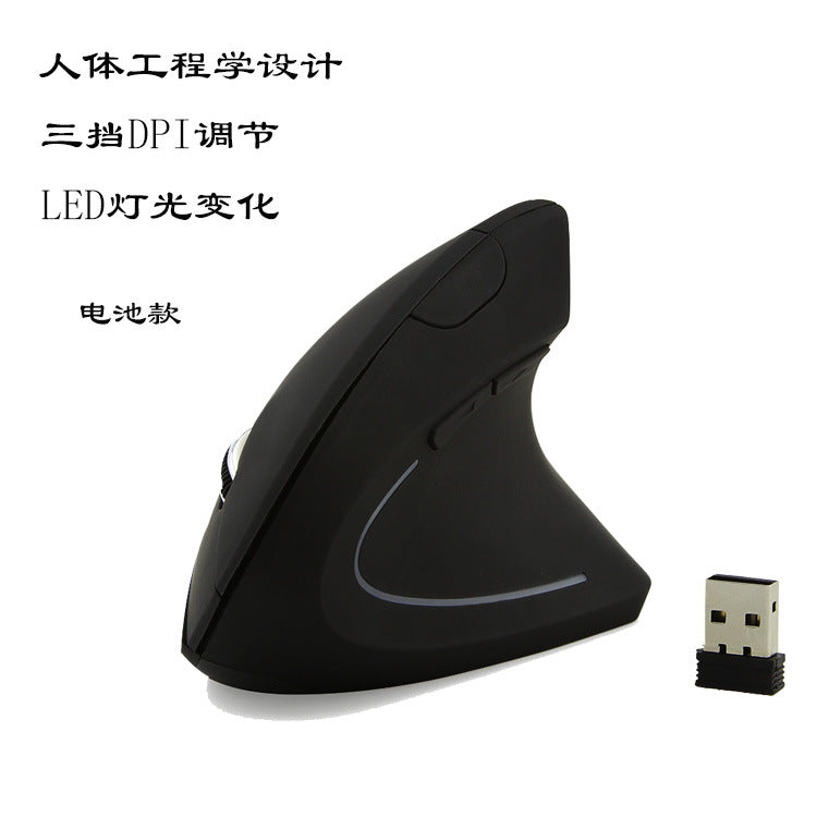 Factory direct ergonomic vertical mouse vertical office mouse wireless mouse cross-border hot sale - image 1