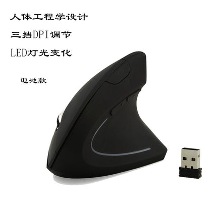 Factory direct ergonomic vertical mouse vertical office mouse wireless mouse cross-border hot sale - image 1