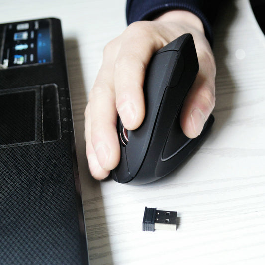 Cross-Border Charging Vertical Wireless Mouse Cross-Border Ergonomic Luminous Dual-Mode Silent Optical Bluetooth Mouse Wholesale - image 2