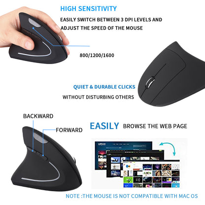 Cross-Border Vertical Fifth Generation Left-Hand Wireless Charging Computer Accessories Mouse Left-Handed Ergonomic E-Commerce Supply - image 3