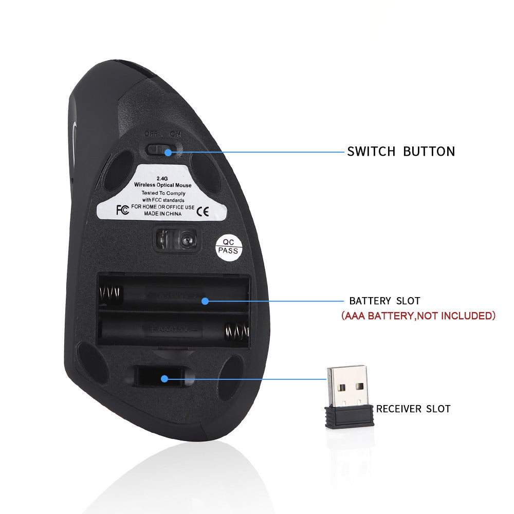 Cross-Border Vertical Fifth Generation Left-Hand Wireless Charging Computer Accessories Mouse Left-Handed Ergonomic E-Commerce Supply - image 4