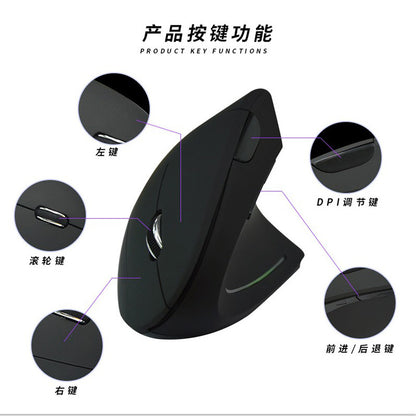 Spot e-commerce supply left hand right hand five generation vertical wireless mouse ergonomic charging upright mouse - image 3