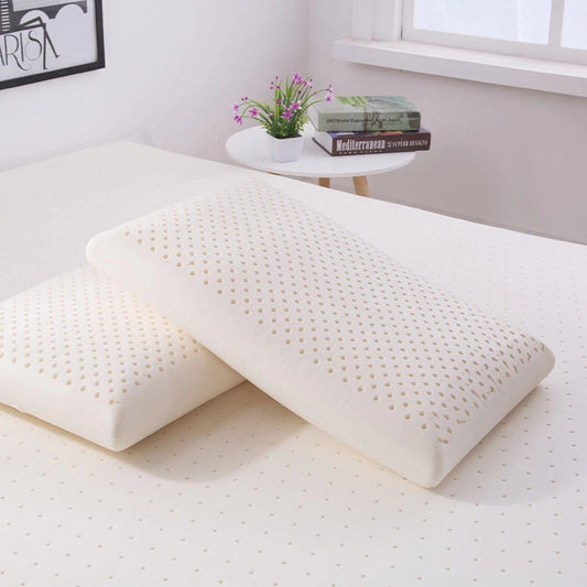 Latex Pillow Core Single Cervical Spine Pillow Student Adult Low Pillow Home Bread Pillow - image 1