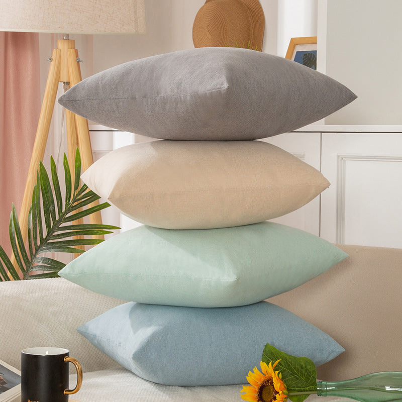 Nordic Style Ins-Style Linen Office Sofa Cushion Lumbar Pillow Summer Cooling Office Cushion - image 1