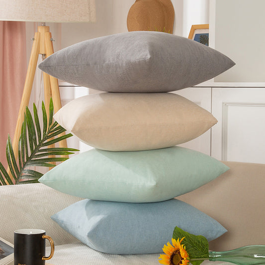 Nordic Style Ins-Style Linen Office Sofa Cushion Lumbar Pillow Summer Cooling Office Cushion - image 1