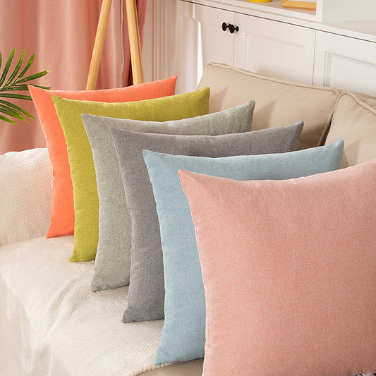 Nordic Style Ins-Style Linen Office Sofa Cushion Lumbar Pillow Summer Cooling Office Cushion - image 2
