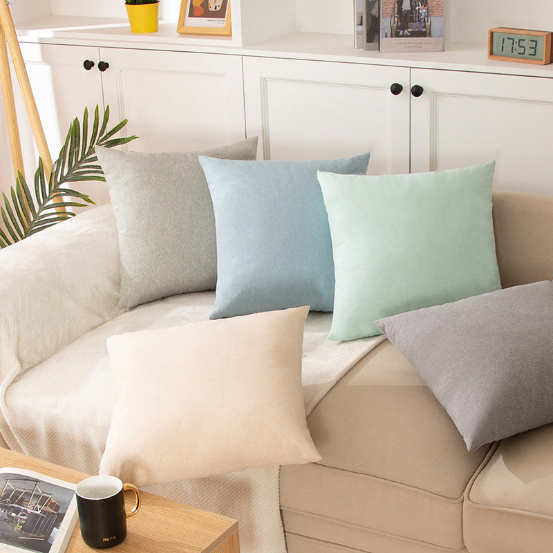 Nordic Style Ins-Style Linen Office Sofa Cushion Lumbar Pillow Summer Cooling Office Cushion - image 3
