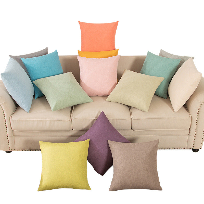 Nordic Style Ins-Style Linen Office Sofa Cushion Lumbar Pillow Summer Cooling Office Cushion - image 5