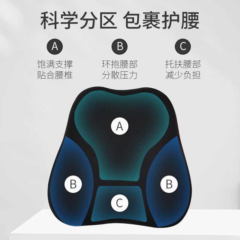 Memory Foam Cushion Office Sedentary Backrest Integrated Waist Backrest Cushion Pregnant Women Lumbar Cushion Beautiful Buttocks Chair Waist Seat - image 2