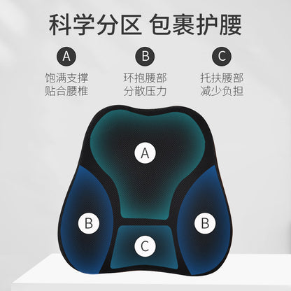 Memory Foam Cushion Office Sedentary Backrest Integrated Waist Backrest Cushion Pregnant Women Lumbar Cushion Beautiful Buttocks Chair Waist Seat - image 2