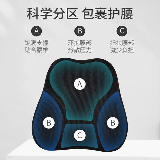 Memory Foam Cushion Office Sedentary Backrest Integrated Waist Backrest Cushion Pregnant Women Lumbar Cushion Beautiful Buttocks Chair Waist Seat - image 2