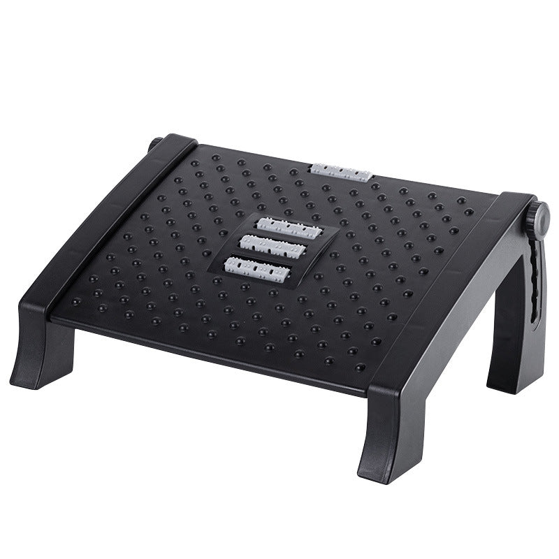 Factory wholesale footrest anti-curling two-leg six-gear adjustable footstool step stool office table pedal - image 5