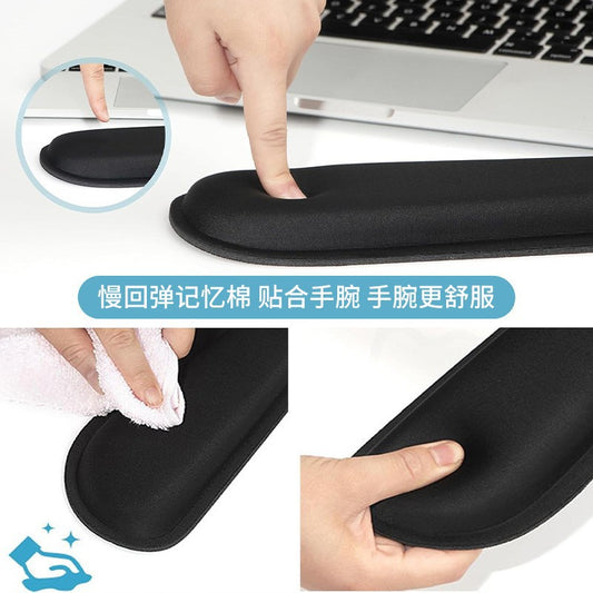 Popular Pure Black Memory Foam Wrist Rest Mouse Pad Factory Direct Sale Slow Rebound Wrist Support Comfortable Keyboard Wrist Rest in Stock - image 2