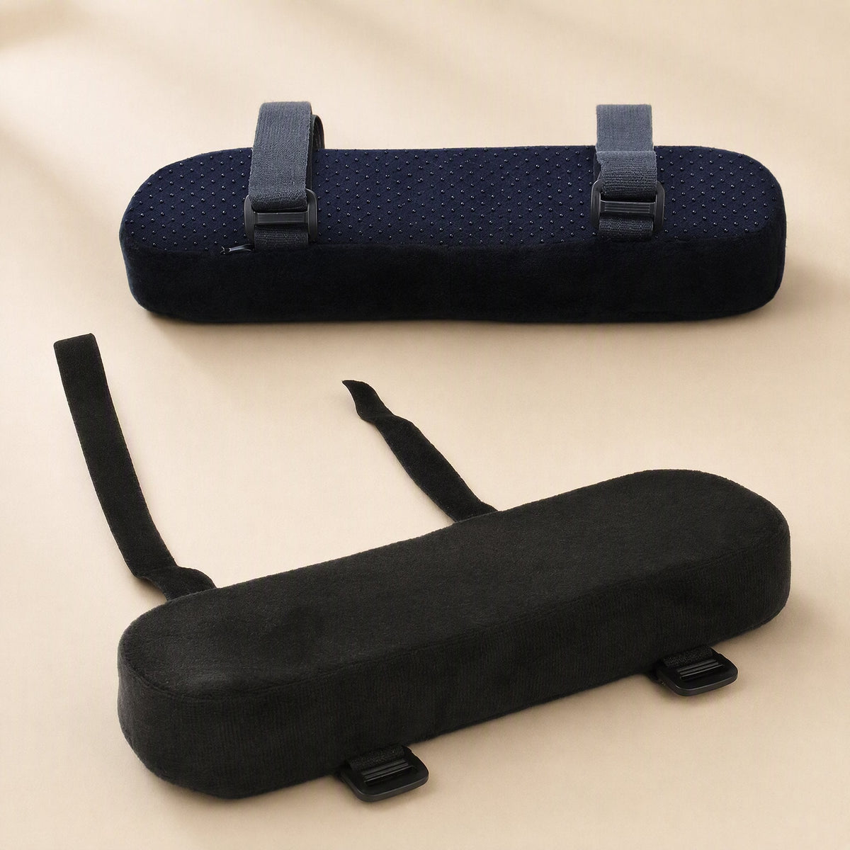 Solid-color memory foam chair armrest cushion with polyester fiber material