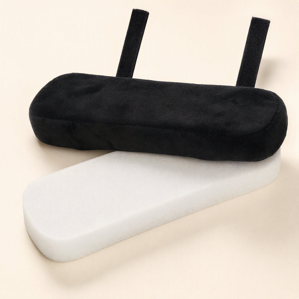 Solid-color memory foam chair armrest cushion with polyester fiber material - view 3