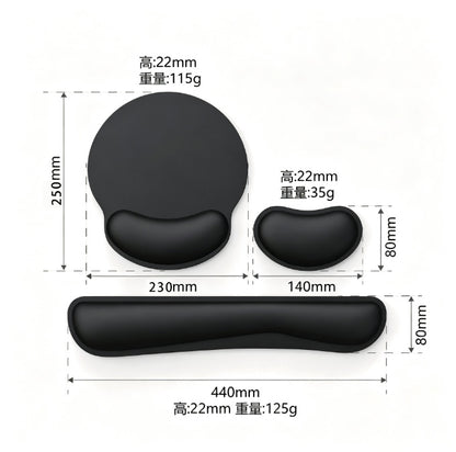 Special Offer Memory Foam Wrist Rest Mouse Pad Rubber Non-Slip Keyboard Support Set Office Comfort Slow Rebound Cross-Border Customization - image 2