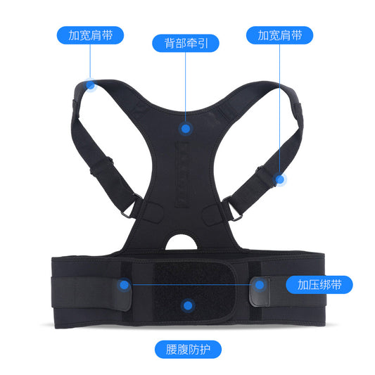 Back Fixation Correction Belt, Invisible Shoulder and Back Posture Adjustment Waist Protector, Adjustable Back Traction Belt Posture Correction Belt - image 2