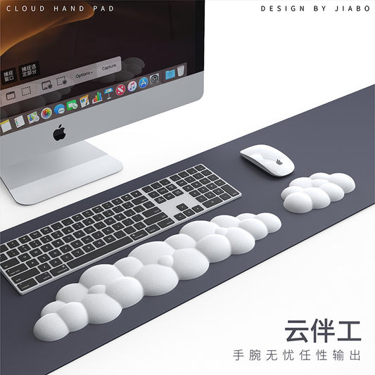 Cross-Border Amazon Cloud Keyboard Hand Rest Memory Foam Silicone Leather Mouse Pad Wrist Pad Wrist Rest Wholesale - image 1