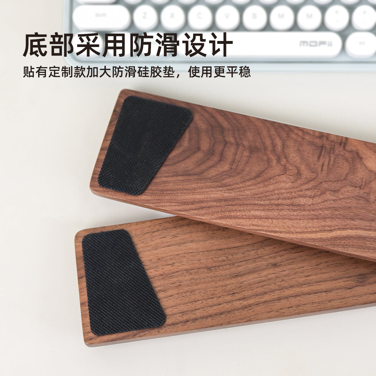 Keyboard hand rest black walnut wood solid wood mechanical keyboard palm rest wooden wrist rest mouse rest wrist pad high - image 3
