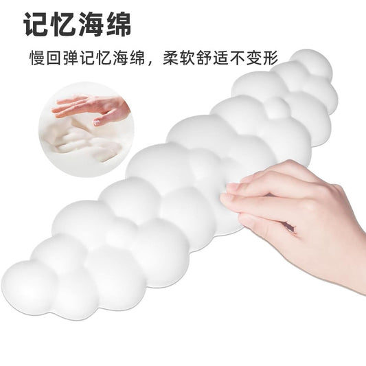 Cross-border new cloud keyboard hand rest wrist rest leather non-slip desktop cloud office typing wrist keyboard hand rest - image 2