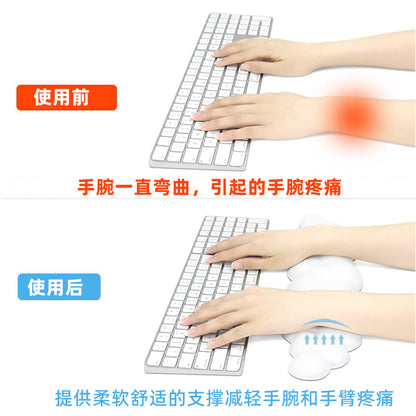 Cross-border new cloud keyboard hand rest wrist rest leather non-slip desktop cloud office typing wrist keyboard hand rest - image 4