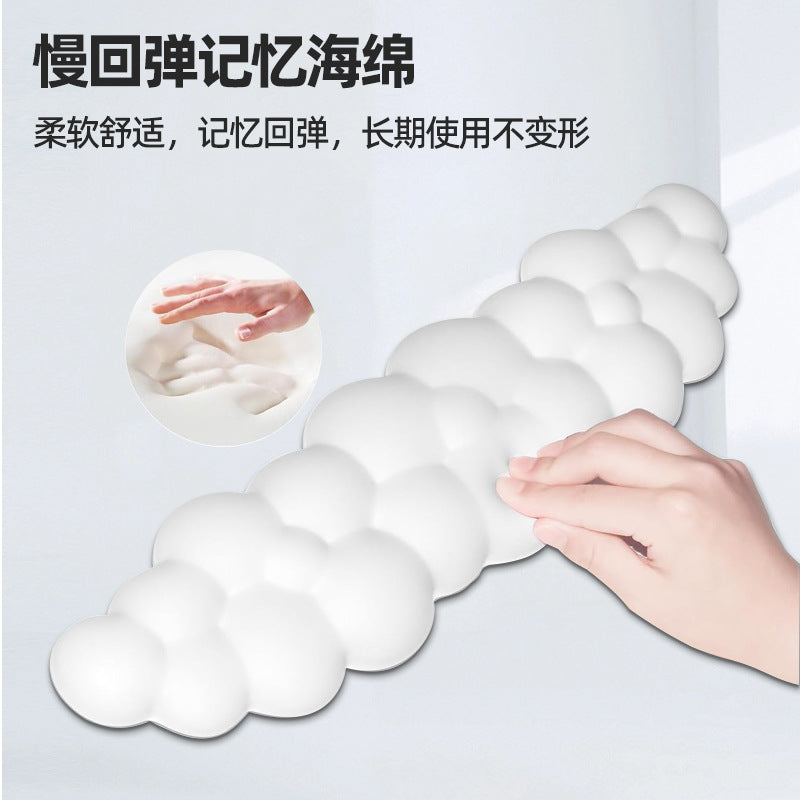 Cross-Border Hot-Selling Cloud Keyboard Hand Rest Wrist Rest Set Girls Office Desk Non-Slip Memory Foam Wrist Rest - image 3