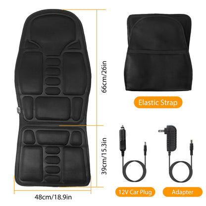 Back Massager Cushion Electric Massage Car Seat Cushion Chair Pad W Heating…