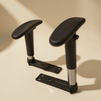 Pair of office chair armrests, described in plastic and long PU styles - view 4