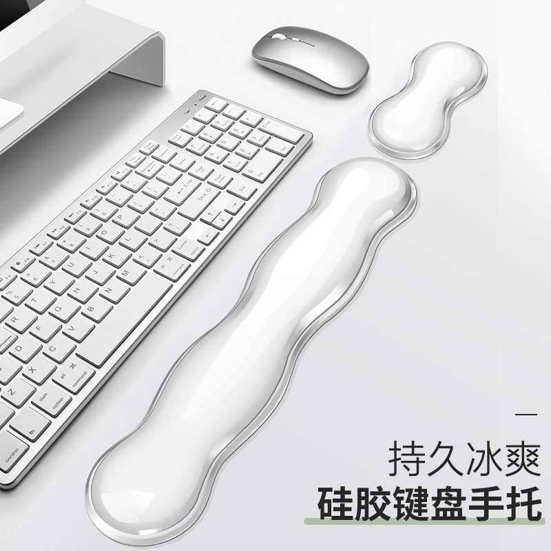 Factory direct mechanical keyboard hand rest office wrist pad silicone cool transparent wholesale mouse wrist rest Amazon - image 1