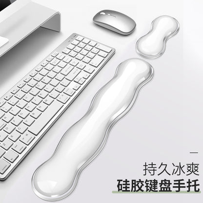 Factory direct mechanical keyboard hand rest office wrist pad silicone cool transparent wholesale mouse wrist rest Amazon - image 1