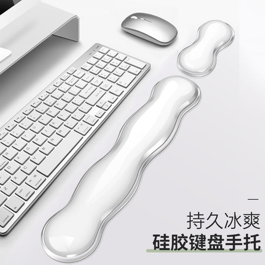 Factory direct mechanical keyboard hand rest office wrist pad silicone cool transparent wholesale mouse wrist rest Amazon - image 1