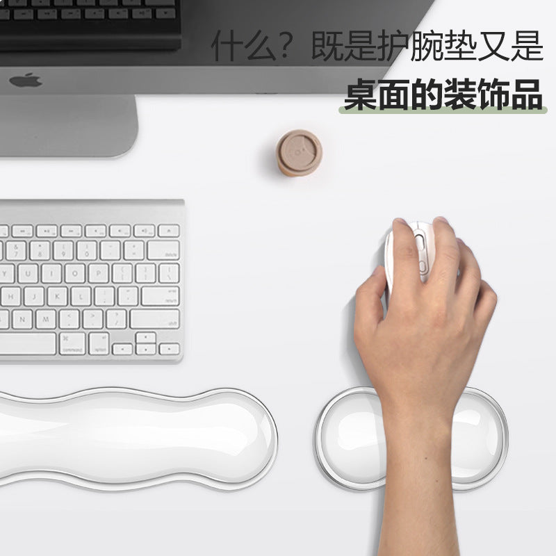 Factory direct mechanical keyboard hand rest office wrist pad silicone cool transparent wholesale mouse wrist rest Amazon - image 5