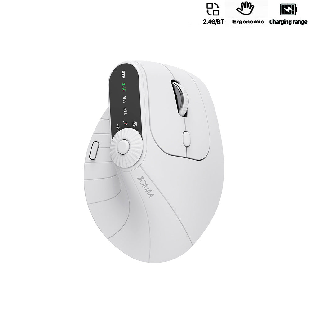 Jomaa Vertical Mouse 2.4g Bluetooth Wireless Ergonomic Rechargeable Multi-Device Office Mouse Silent - image 5