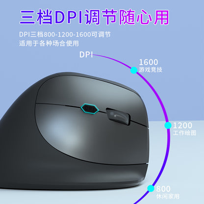 Source Manufacturer Wholesale Wireless Charging Ergonomic Vertical Handheld Mouse Wireless Bluetooth Silent Vertical Mouse - image 2