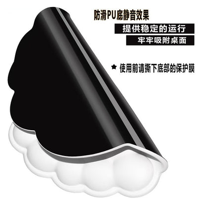 Cross-Border Silicone Mouse Pad, Wrist Pad, Keyboard Wrist Rest, Integrated Leather Cloud Hand Pillow, Waterproof Mouse Pad - image 2