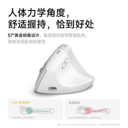 W&P Wireless Mouse Bluetooth Silent Ergonomic Vertical Office Suitable for Mac Laptop Gift Group Purchase Customization - image 3