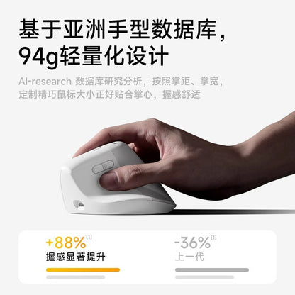 W&P Wireless Mouse Bluetooth Silent Ergonomic Vertical Office Suitable for Mac Laptop Gift Group Purchase Customization - image 4