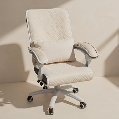 Geometric-patterned quilted office chair cover in a modern, simple style - view 3