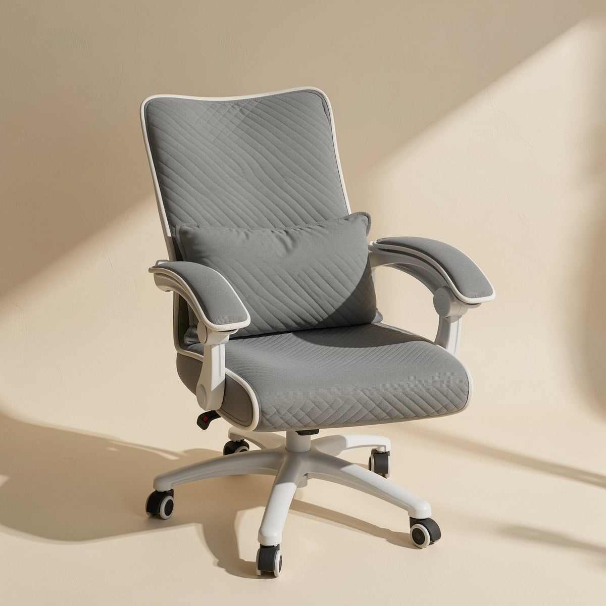 Geometric-patterned quilted office chair cover in a modern, simple style - view 4