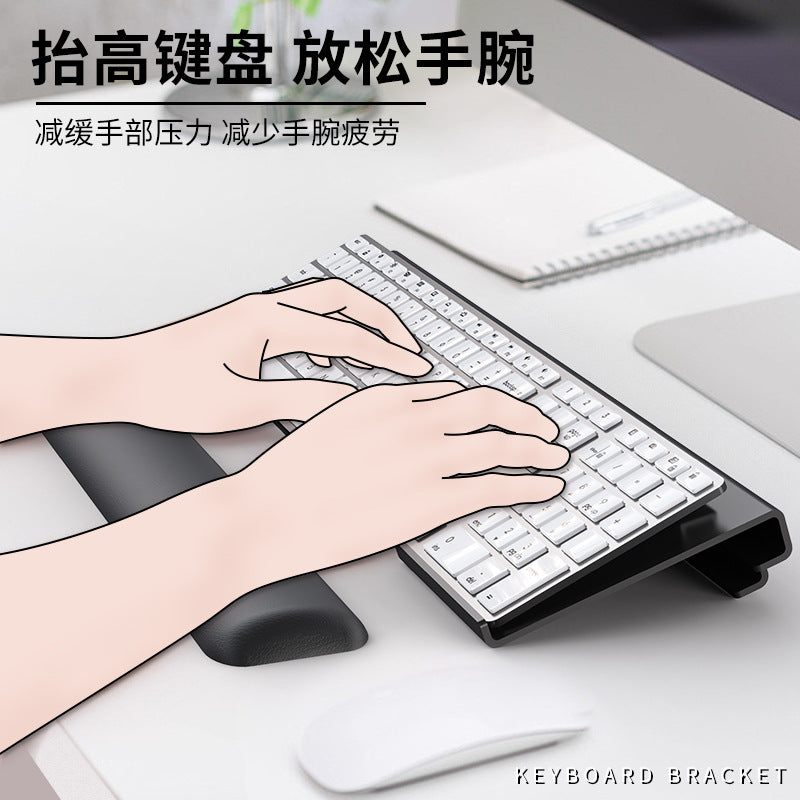 Ergonomic Keyboard Stand Increased Z-Shaped Keyboard Stand Desktop Tilt Transparent Acrylic Stand Keyboard Hand Rest - image 3
