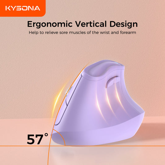 Carefully Selected Kysona Em9 Ergonomic Vertical Mouse and Keyboard, Vertical Mouse, Healthy 4000Dpi, Cross-Border - image 2