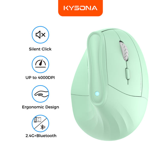 Carefully Selected Ergonomic Vertical Mouse, Healthy 4000Dpi Cross-Border Kysonaem9 Wireless Mouse - image 1