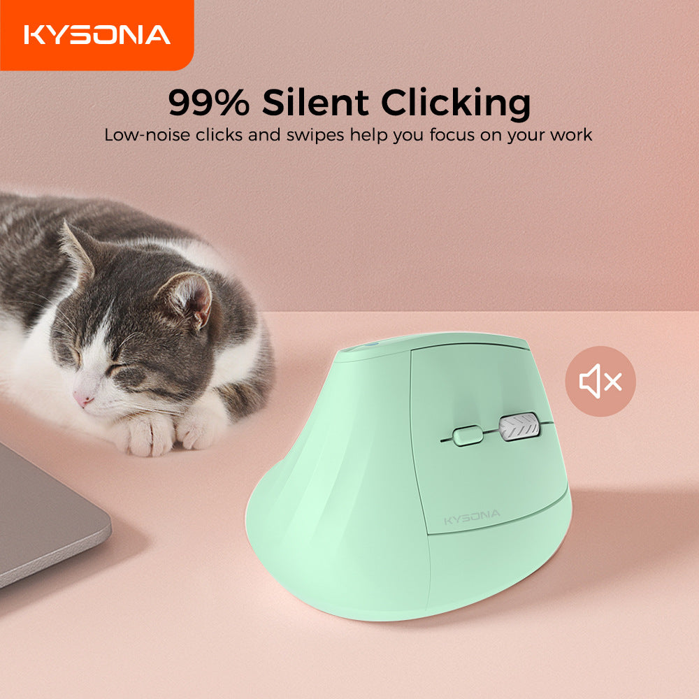 Carefully Selected Ergonomic Vertical Mouse, Healthy 4000Dpi Cross-Border Kysonaem9 Wireless Mouse - image 4