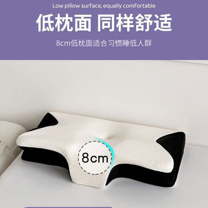 Cross-Border Foreign Trade Rebound Memory Foam Butterfly Pillow Breathable Neck Protection Special-Shaped Memory Pillow Sleep Cervical Spine Pillow Bone Correction Pillow - image 4