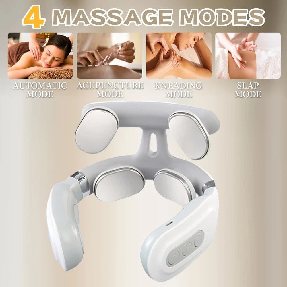 Electric Cervical Neck Pulse Massager Pain Shoulder Relief Body Muscle Relax UK
