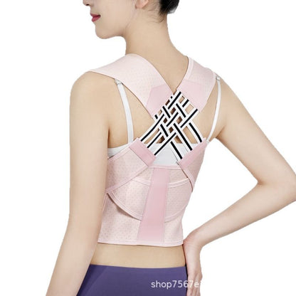 New Mesh Breathable Posture Correction Belt Anti-hunchback Bow Down Back Support Correction Artifact Back Orthotic Belt - image 5