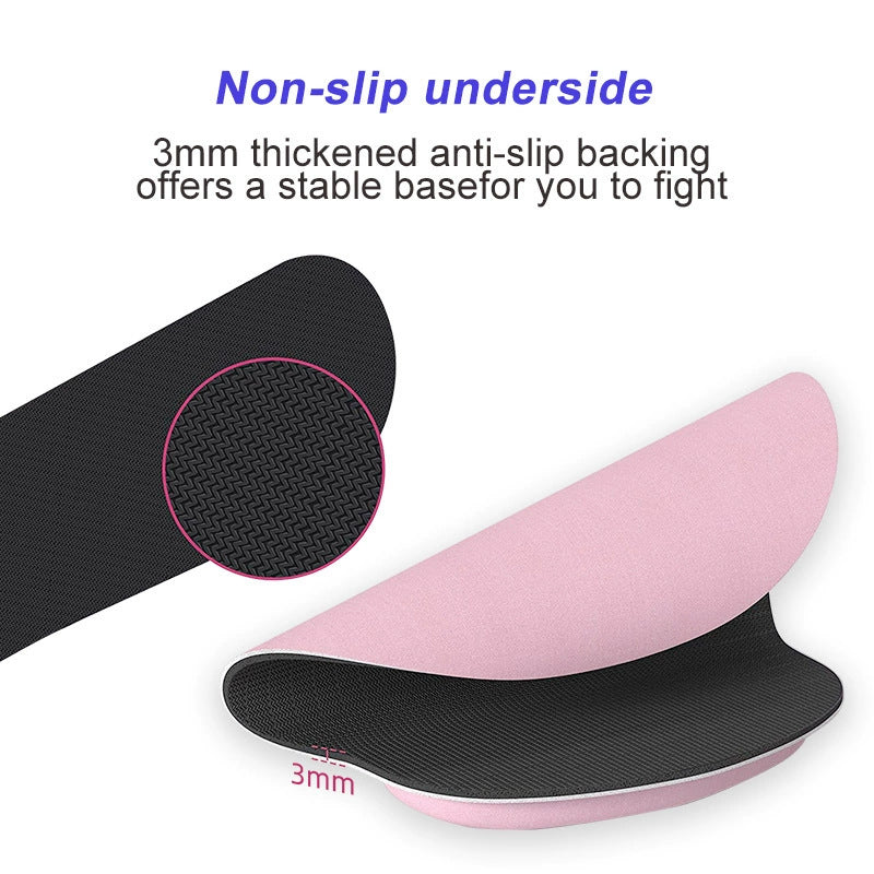 Wholesale Rubber Wrist Rest Mouse Pad Pink Keyboard Wrist Rest Set Silicone Computer Mouse Pad Wrist Rest Stain-Resistant Desk Mat - image 2