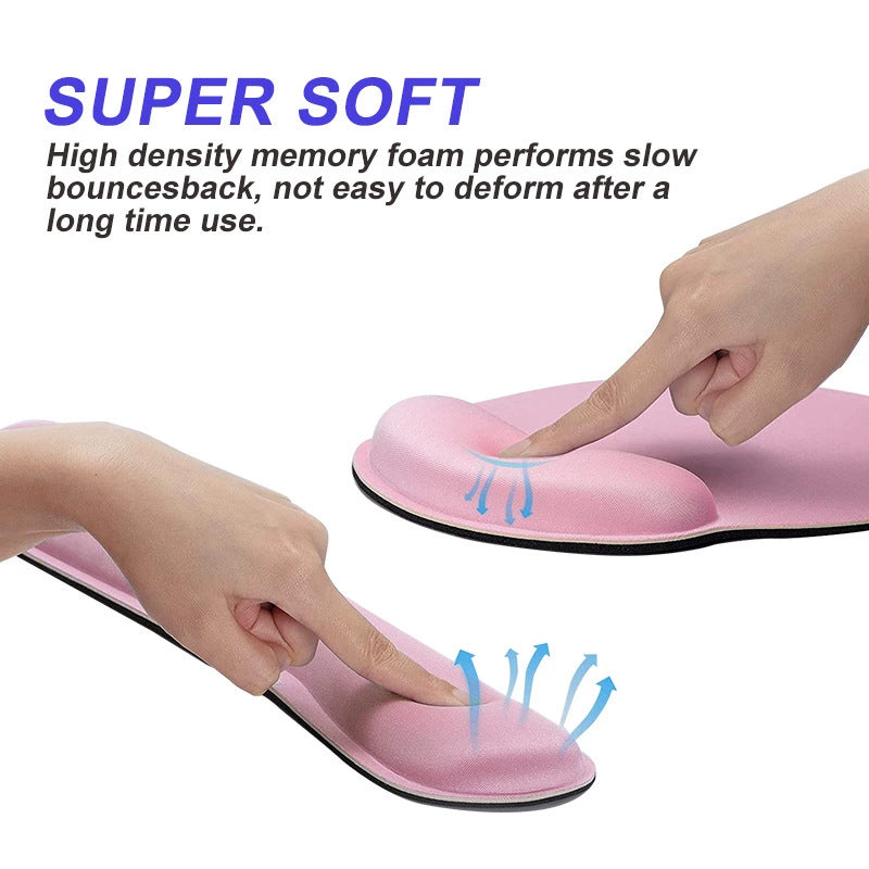Wholesale Rubber Wrist Rest Mouse Pad Pink Keyboard Wrist Rest Set Silicone Computer Mouse Pad Wrist Rest Stain-Resistant Desk Mat - image 4