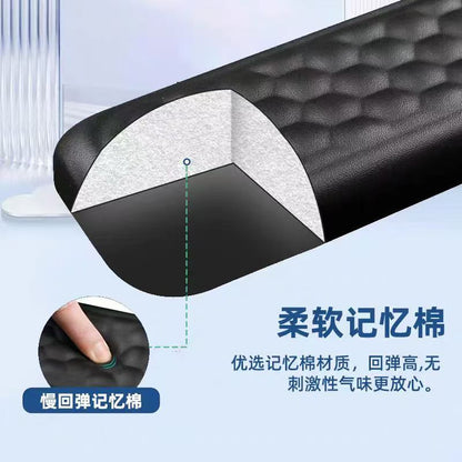 Source Factory Memory Foam Wrist Rest Mouse Pad Mechanical Keyboard Wrist Rest Solid Color Pu Base Office Wrist Rest Wholesale in Stock - image 3