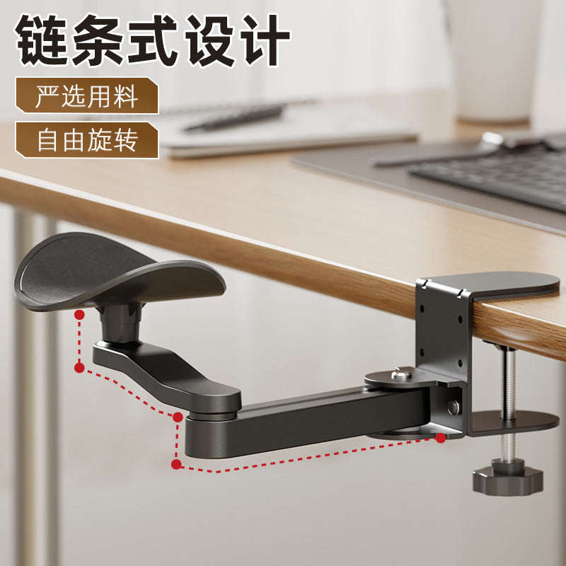 Ergonomic Desktop Arm Elbow Rest Extension Stand, No-Drill Desk Mouse Pad Wrist Support Arm Rest Bracket - image 4